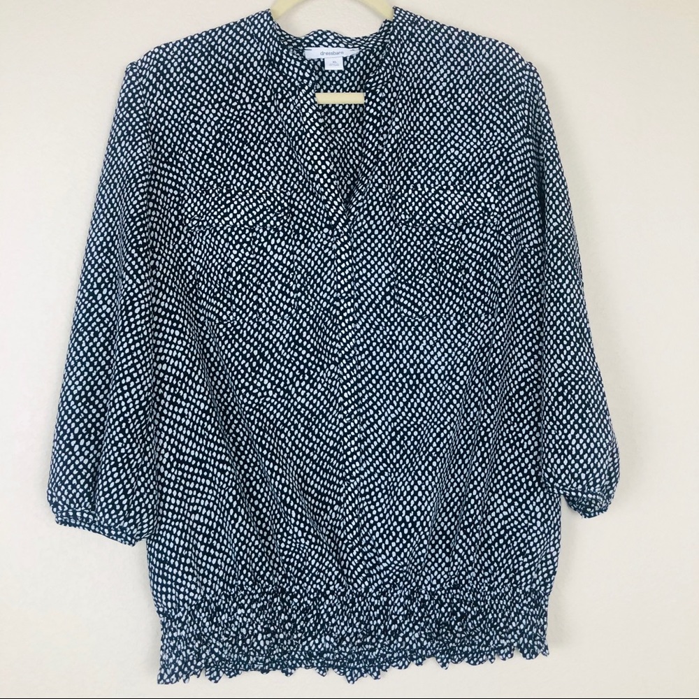 Dress Barn black/white blouse